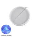 8.9cm round silicone resin mold for DIY coasters with sample of purple nebula finish - No.1 Round Coaster / Diameter 8.9cm / Thickness 1cm