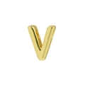 Classic 18k gold plated letter V pendant with polished finish for DIY necklaces - Letter V