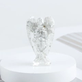 White natural crystal stone resin angel figurine for home decor handmade ornament - Howlite