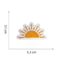 Cartoon zon borduurpatch in geel, afmetingen 3.1x5.2cm voor kleding decoratie DIY - Stijl 4 Zon
