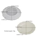 Spécifications de taille pour moule en silicone plateau lapin avec mesures de diamètre - Moule d'Assiette Coeur