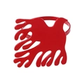 Elegant red heart bird shaped alloy napkin ring with a glossy finish for festive table decor - Abstract Flying Bird