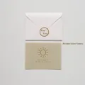 Minimalist vintage greeting card set with a gold sun pattern and matching envelope - Style A - HK031 Simple Time Series Card