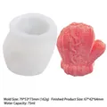 Silicone mold for knitted glove candles with a detailed texture and sample product - Knitted Mitten (Lightweight)
