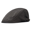 Adjustable dark grey cotton ivy cap with embroidered GDYST logo and side stitching - Adjustable / Army Green