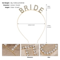 Cerchietto BRIDE dorato per matrimoni con strass scintillanti e struttura metallica - Oro (TS-J3271G)