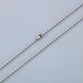 Polished silver stainless steel ball chain necklace with classic tubular clasp - 2.4mm Bead Diameter (KN93485-Z) / 45cm
