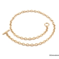 Collar de acero inoxidable dorado con cierre OT de 505mm de largo y 6mm de ancho para hombre - 6mm Ancho x 505mm Largo (KN80661-Z) / Dorado