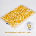 Mix of yellow and white 4mm glass seed beads for DIY jewelry making in a 4mm size - Yellow Tones Mixed 4mm