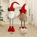 Adjustable Christmas gnome dolls with red sequin hats and reindeer antlers home decor - Combo 2 (Sequin + Knit Antlers)