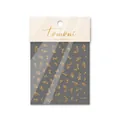 Details von goldfarbenen Nagelaufklebern mit Blumenmustern und Markenverpackung - to1427 Bronzierung Gold Ranke