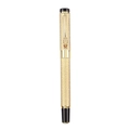 Golden Morandi metal business pen with leopard head clip and frosted matte texture - Leopard Matte / Gold / Single