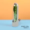 Herb saver pod with beige base and clear lid showing dimensions 24.5cm height - 1 Piece / Gray