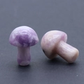 2cm mini purple natural stone mushrooms for flower pot decoration and DIY crafts - Phosphosiderite