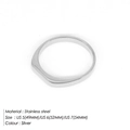 Minimalist silver stainless steel signet ring for women in a smooth polished finish - US5 / Minimalist Signet Ring / Silver