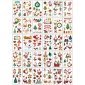Set di tatuaggi natalizi carini con Babbo Natale e renne per regali bimbi - Cartone Animato Natale Serie A - 30 Fogli