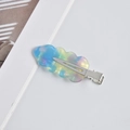 Gradient rainbow cloud hair clip made of acetate resin with a silver metal base - 33# Iridescent Blue Yellow Gradient Cloud / Silver Clip / 6.2cm