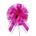 Macro view of rose red ribbon pull bow with sheer organza and satin layers - Rose Red