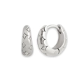 S925 silver needle geometric rhombus earrings with vintage baroque style for women - Silver / Starburst Pattern