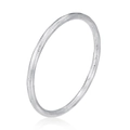 Detailed view of silver hollow stainless steel bangle with horizontal textured grooves - Horizontal Grooved Style (6号) / 18K Gold / Steel