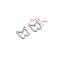 Minimalist silver butterfly pendant in polished finish, dimensions 15mm by 15mm - 15*15mm Butterfly Hollow Style / Steel