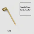 Straight golden stainless steel candle snuffer with minimalist long handle design - Imitation Gold