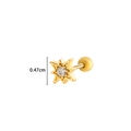 Goldener Stern-Knorpelohrring mit Zirkon-Inlay und 0,47 cm Größenangabe für Damen - 1# Stern-Stil / Goldgelb