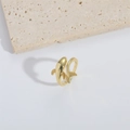 Anello a delfino dorato vintage francese con incisioni dettagliate e design regolabile - Stile Delfino / Oro