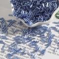 DIY jewelry 2x7mm blue bugle beads with silver lining in a petal-shaped bowl - Diameter approx 2mm x Length approx 7mm 15g/Pack Approx 300 Pieces / Light Blue