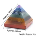 Seven Chakra crystal pyramid with amethyst and lapis, size 30x28mm, weighing 31g - 28X30mm Crystal Pyramid