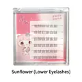 Self-adhesive sunflower style lower eyelashes in a pink packaging box - Glue-Free Sunflower Lower Eyelashes