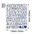 1-inch navy blue glitter alphabet and number stickers for DIY graduation cap decoration - Dark Blue