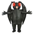 Funny inflatable black moth costume for adults with red eyes for Halloween party - Bat / One Size