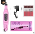 Set fresa per unghie elettrica rosa con adattatore e punte per lucidatura in scatola - A016-12 Rosa Spina US In Scatola