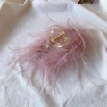 9.5CM Light Pink Feather Claw Clip