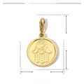 Macro view of stainless steel Hamsa Hand pendant showing size 31mm and weight 4.8g - Hollow Hamsa Hand-YF042
