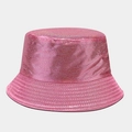 Dettaglio ravvicinato della trama glitterata rosa lucida di questo cappello da pescatore - M (56-58cm) / Glitter Rosa Rosa