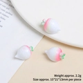 Miniature resin white radish DIY charms measuring 15x21x13mm for handmade phone cases - White Radish