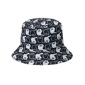 Streetwear fisherman hat featuring black and white cartoon gesture prints for sun protection - Black White XX Gesture (J)