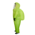Neon green inflatable alien costume for adults with transparent window and backpack - Green Protective Suit / One Size