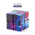 Infinity Cube fidget toy featuring a vibrant purple and blue Starry Sky pattern design - Starry Sky