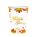 Thanksgiving disposable paper cup with pumpkin and maple leaf patterns, Happy Thanksgiving - Pumpkin Paper Cups