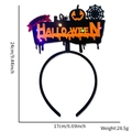 Detalle de diadema luminosa para Halloween 17x24cm con fantasma LED y medidas dadas - Calabaza Telaraña