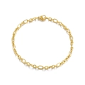 Pulsera de cadena dorada minimalista estilo junta tórica con cierre de mosquetón - Pulsera de 200*3,4mm / Dorado