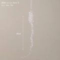 Clear acrylic icicle ornament hanging decoration with white ribbon, 40cm length - Spiral Icicle C (ZB40)