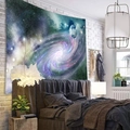 Starry galaxy tapestry with nebula swirl pattern for bedroom wall decoration - Style 5-Swirling Galaxy
