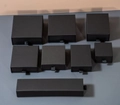 Black matte drawer jewelry box with ribbon pull available in multiple size options - 5.5x5.5x4cm / Black