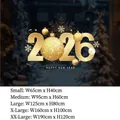 2026 Happy New Year festive window sticker size chart for static decorative clings - Large [125*80CM] / Style A