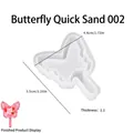 Molde de silicona de mariposa translúcida para llaveros y colgantes de resina epoxi DIY - Mariposa