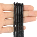 Perle in ossidiana nera da 4x2 mm a forma di abaco per la creazione di gioielli e bracciali - 150 Pezzi / Agata nera